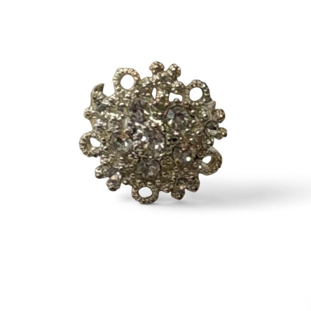 Vintage Silver Tone Costume Cocktail Ring